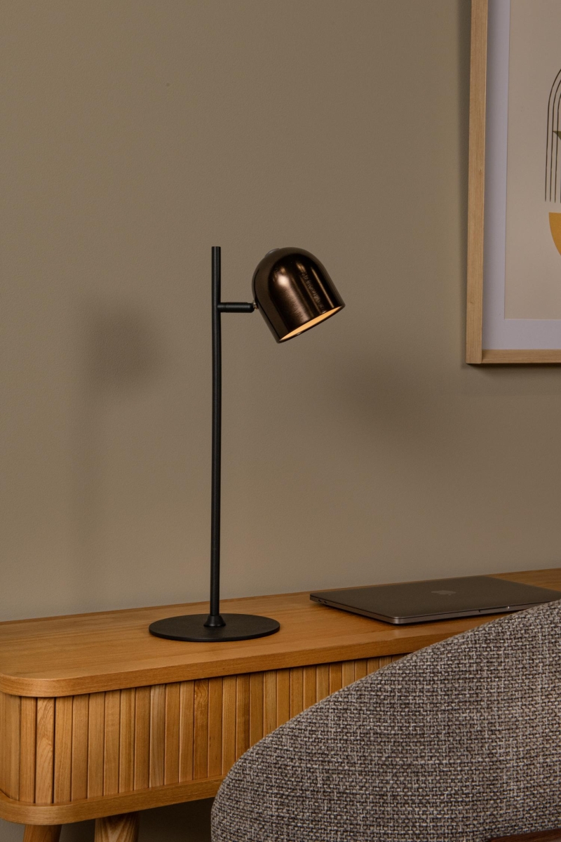 Lucide SKANSKA RECH - Rechargeable Desk lamp Indoor/Outdoor - Battery pack - LED Dim. - CCT - 1x3W 3000K/6000K - IP44 - Coffee